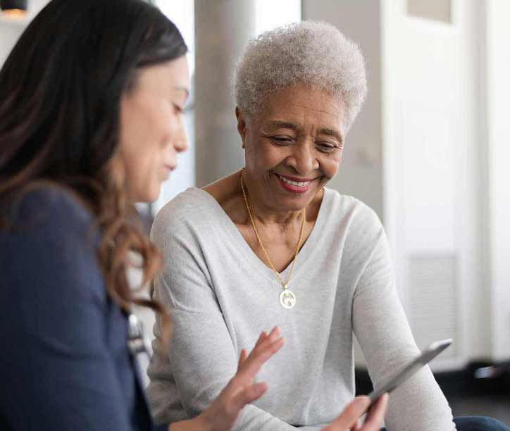 doctor talking with patient