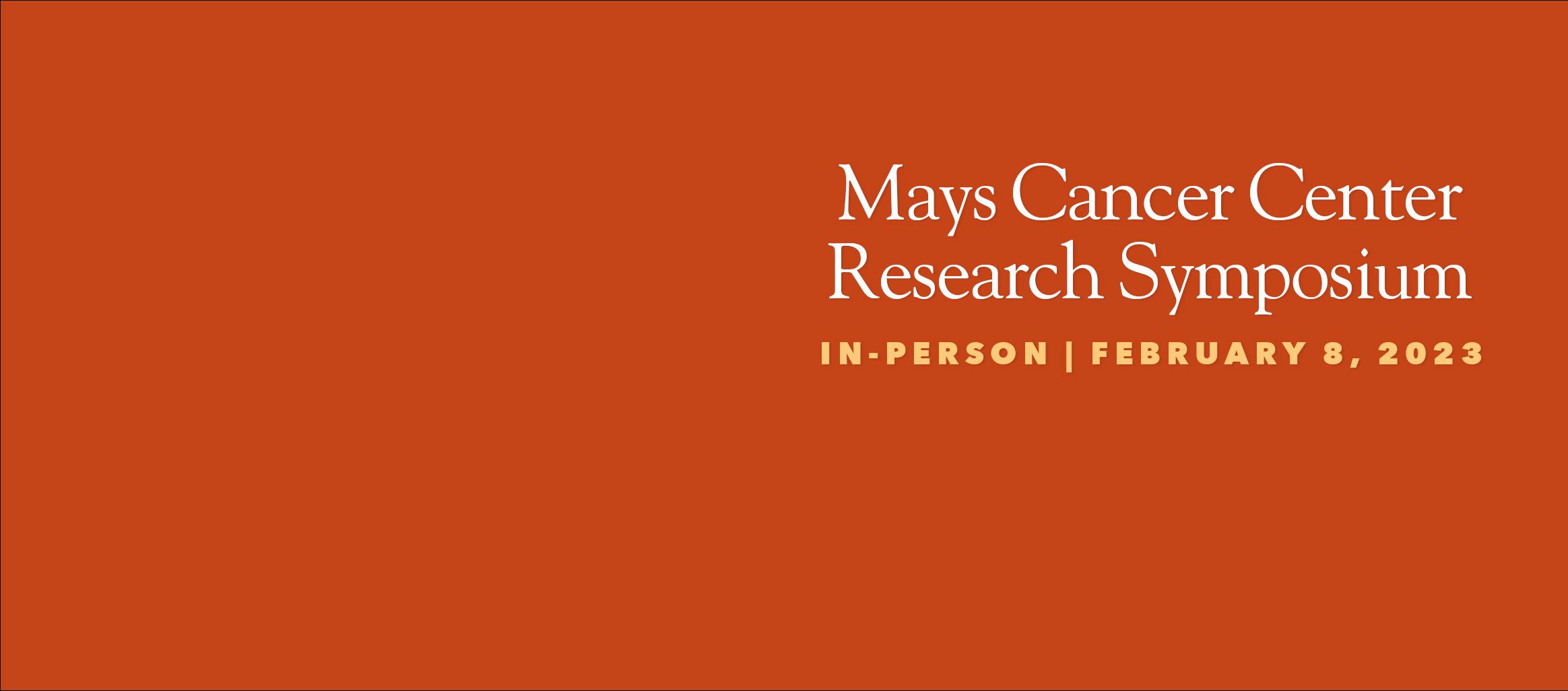 Mays Cancer Center Symposium Banner