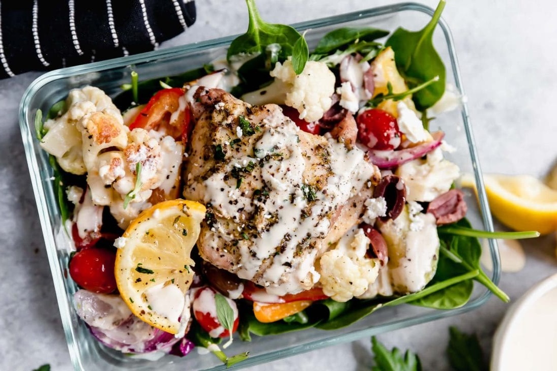 Chicken and Veggies in a large sheet pan