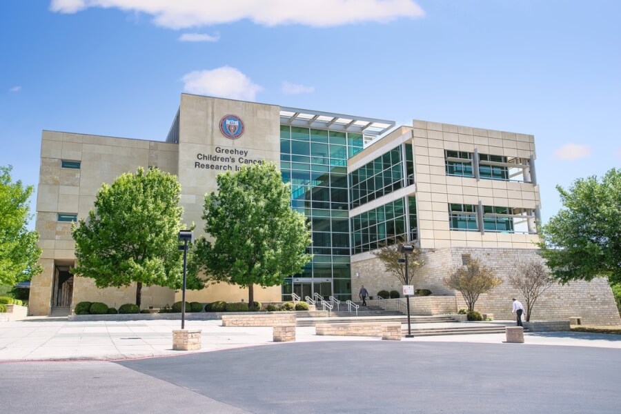 Photo of exterior of Greehey Children's Cancer Research Institute