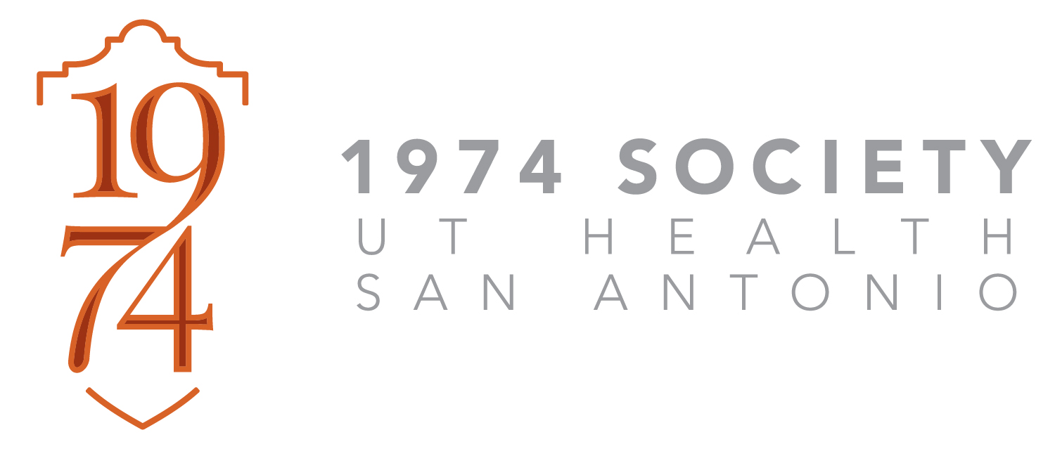 A logo for the 1974 Society UT Health San Antonio