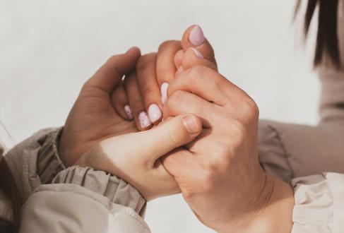 holding hands