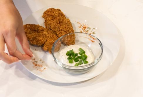 Almond-crusted, baked chicken tenders