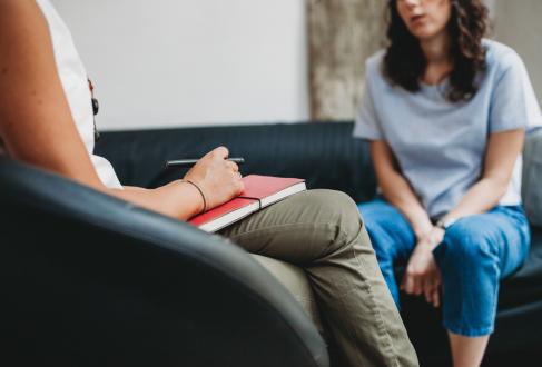 Picture of therapy session with patient