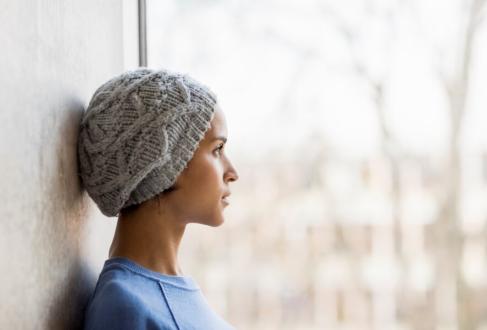 Cancer Patient with Cap Photo